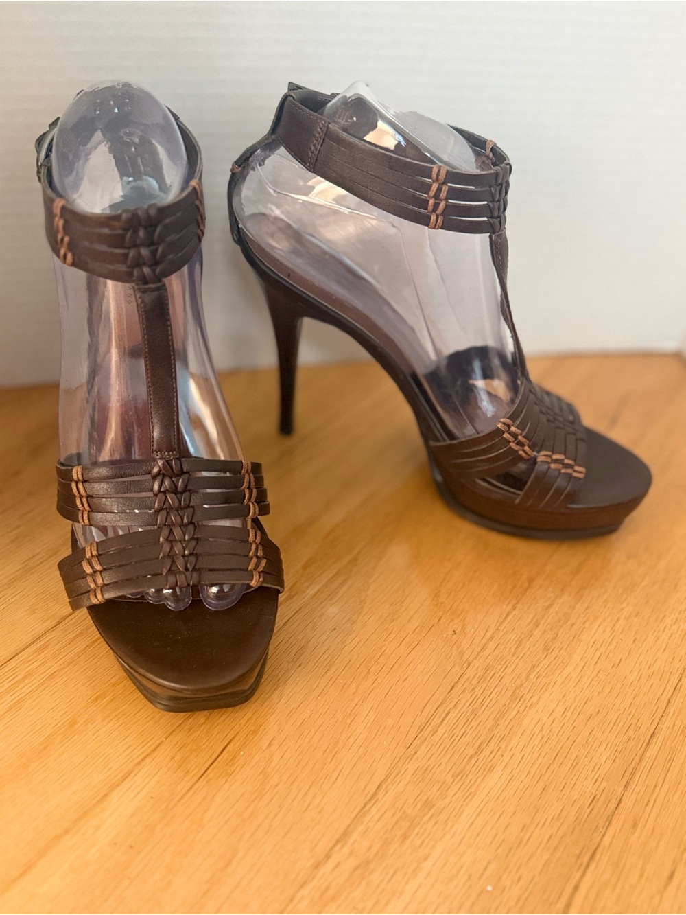 Guess Women's Brown Strappy High Heel Sandals
